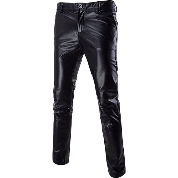 Shining Metallic Gold Suit Pants for Men - Perfect for Parties & Performances
